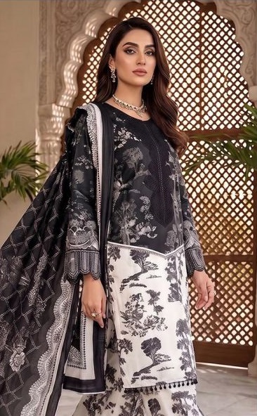993 A To D By Hoor Tex Satin Readymade Pakistani Suits